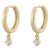 Snö Of Sweden Camille Small Ring Earring ─ Gold/Clear