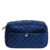 Fan Palm Beauty Bag Quilted Velvet Large – Midnight Blue