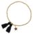 DARK Metal Bead Bracelet With Tassel ─ Black