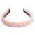DARK Velvet Braided Hairband ─ Pale Rose