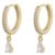 Snö Of Sweden Camille Drop Ring Earring ─ Gold/Clear